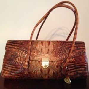 BRAHMIN TOASTED ALMOND HANDBAG SATCHEL